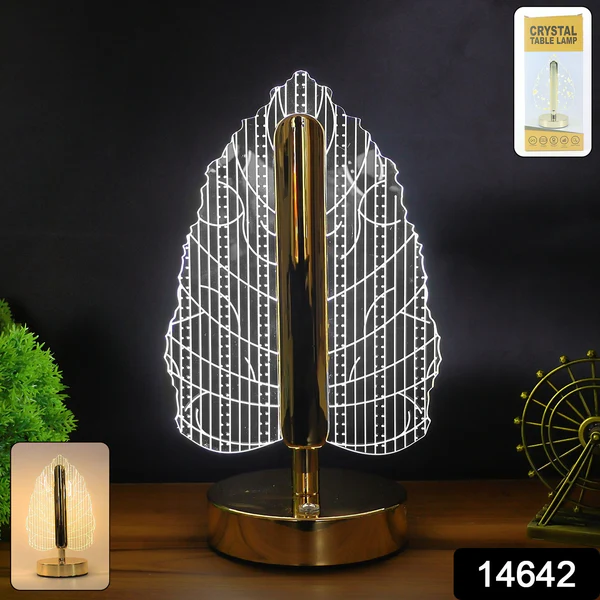 Elegant Plastic LED Table Lamp with Leaf...