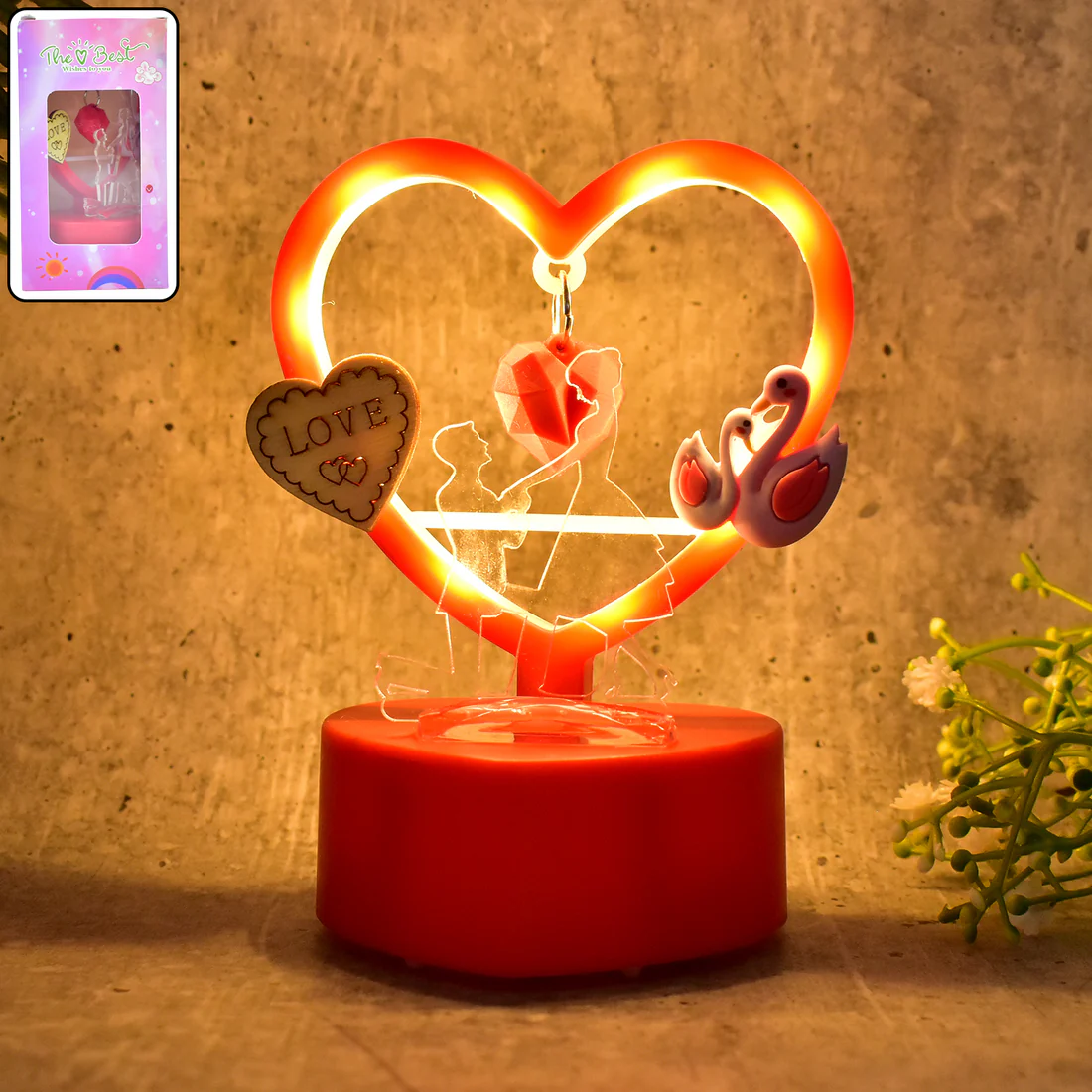 Heart-Shaped Decorative Love Showpiece (...