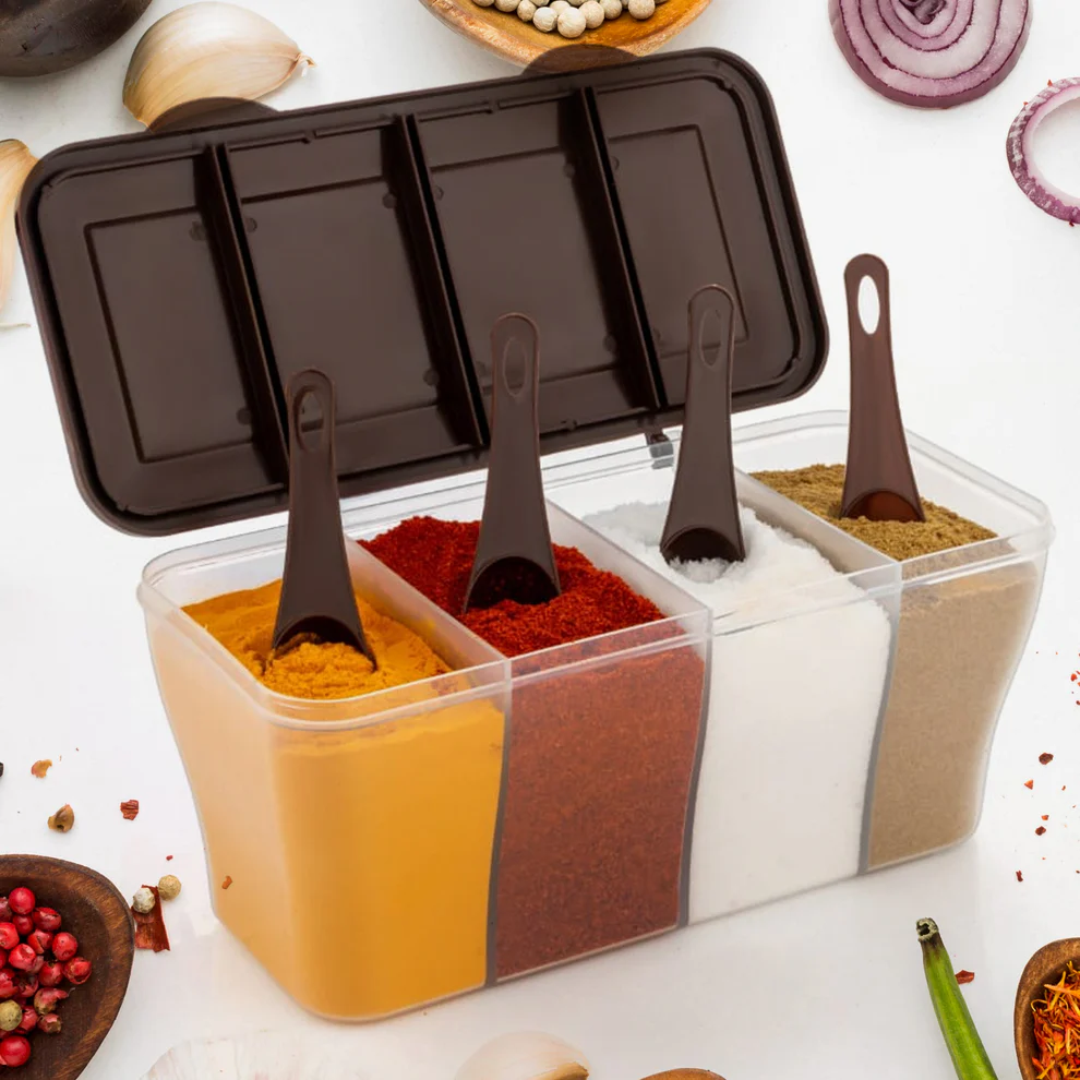 Kitchen Airtight 4-Section Storage Conta...