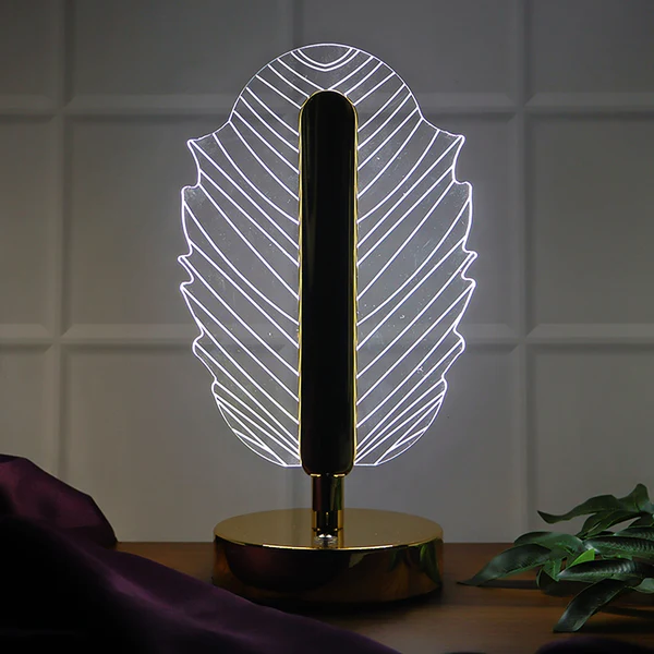 Premium Leaf Shape Crystal Table Lamp (1...