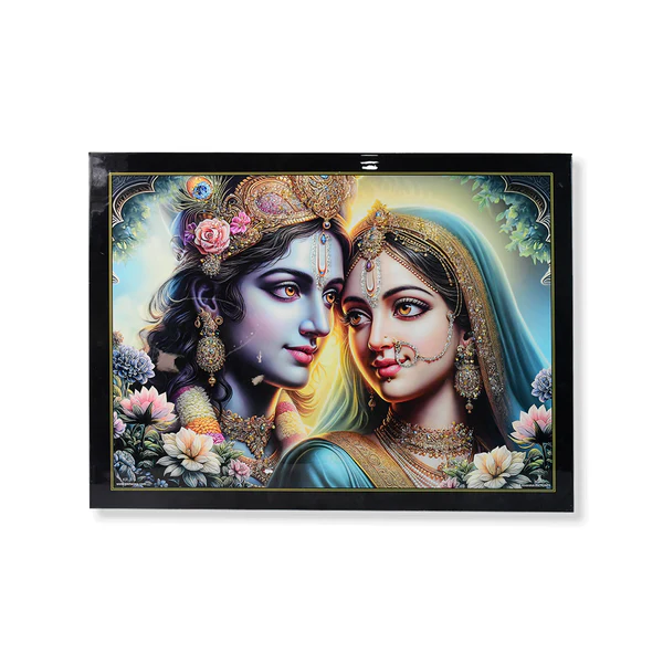 Lord Krishna and Radha Wall Painting wit...