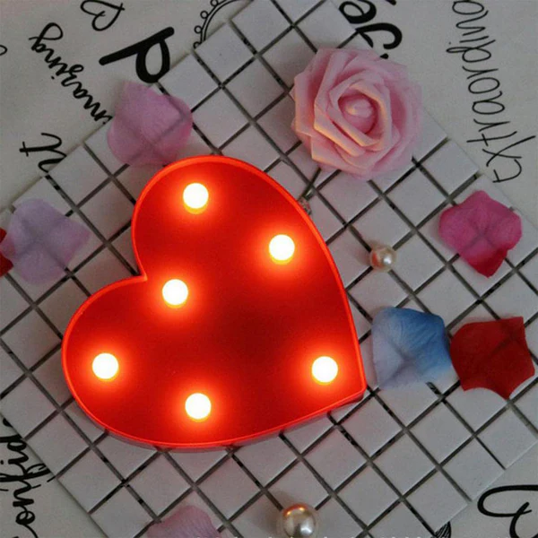 Heart Shape LED Decorative Night Light (...