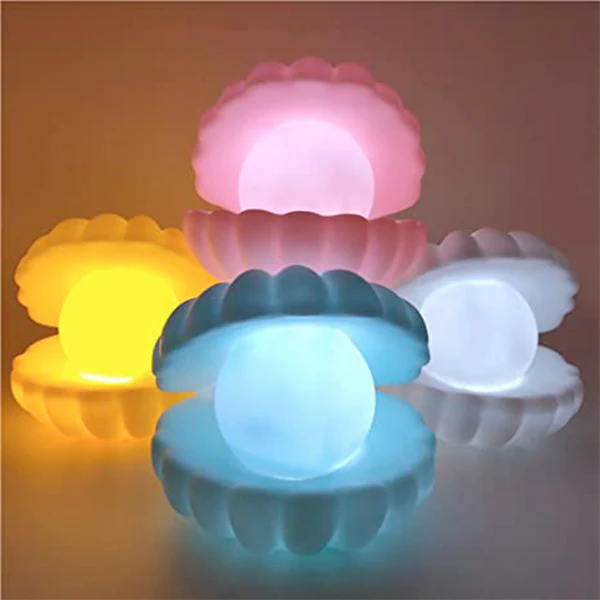 Pearl Shell Night Lamp Decorate Desk Lig...