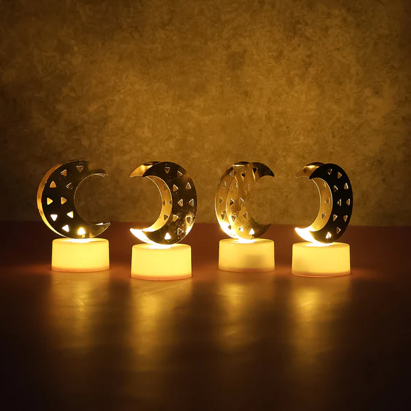 Decorative Moon Shaped Flameless LED Can...