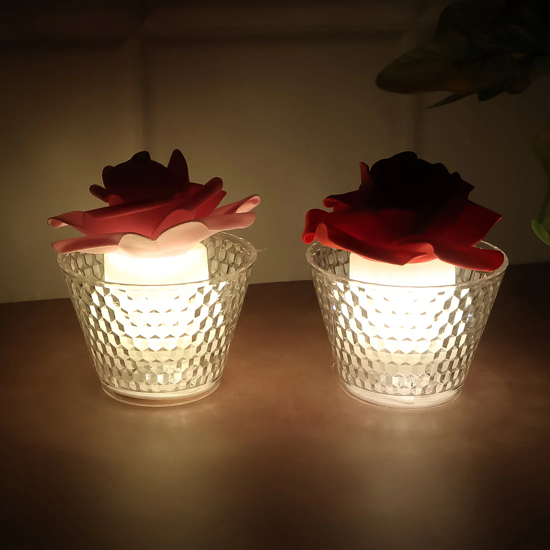 LED Rose Flower Decorative Flameless Tea...