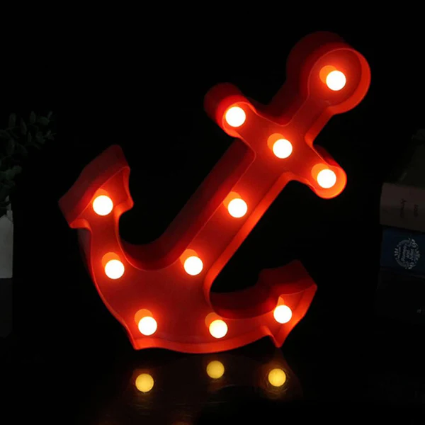 Anchor Shape LED Decorative Night Lamp -...
