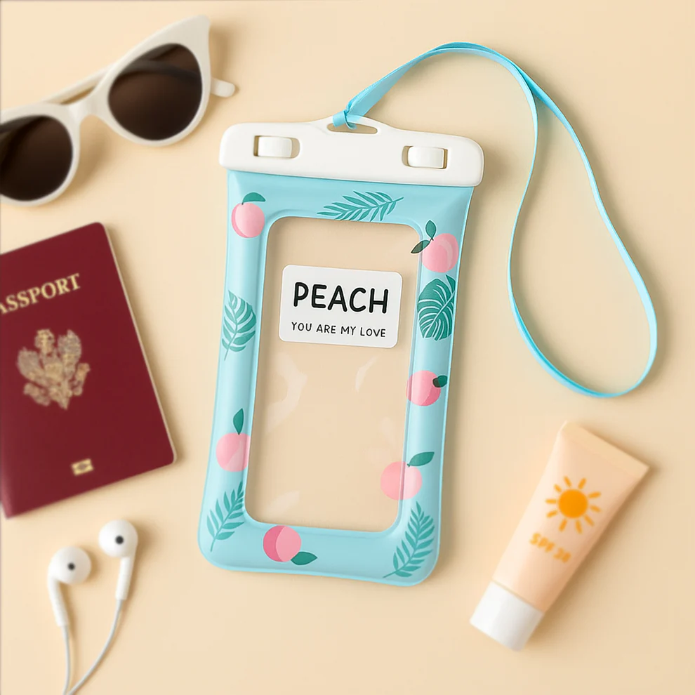 Waterproof Peach Transparent Mobile Pouc...