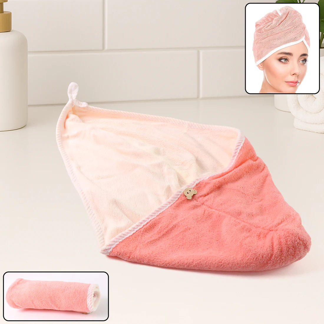 Hair Drying Magic Hair Cap Towel Wrap fo...