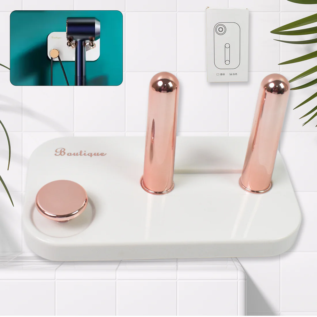 Hair Dryer Wall Mount, Self Adhesive Hai...