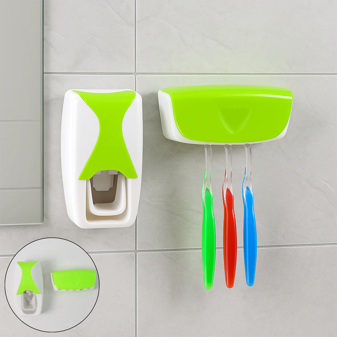 Toothpaste Dispenser & Tooth Brush with...