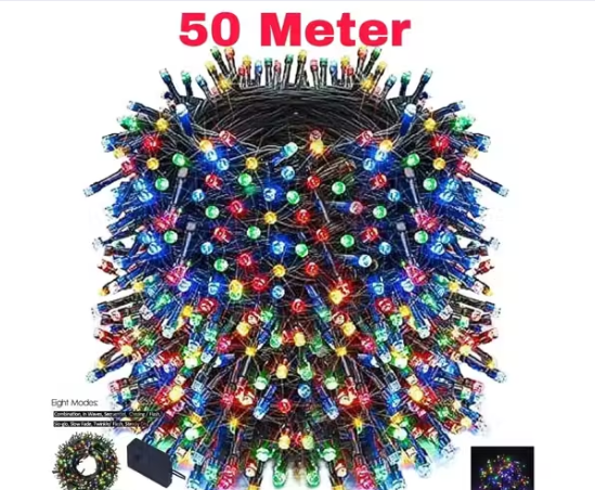 LED String 50 Meter With 8 Multicolor Co...