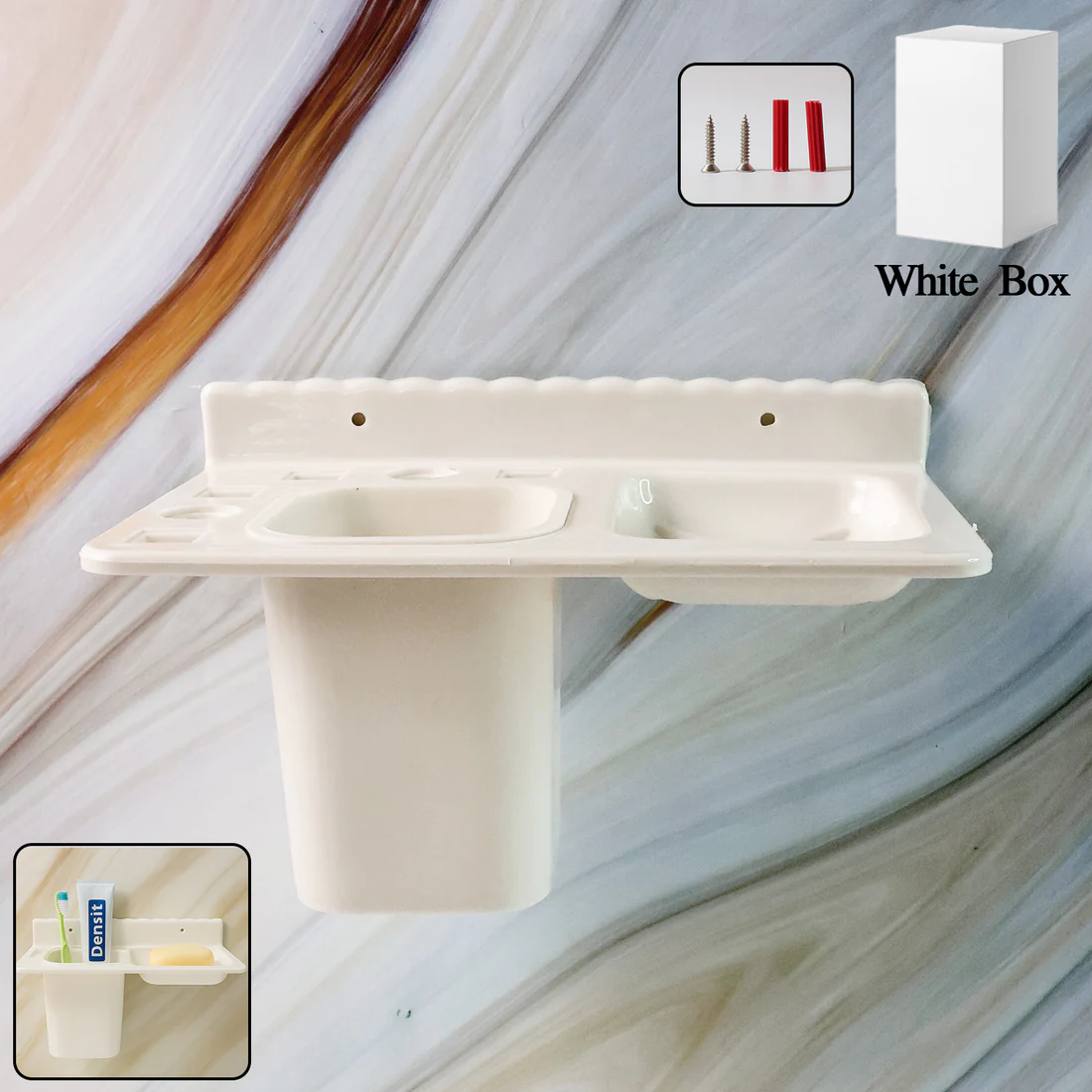 3in1 Wall Mounted Multi-Compartment Toot...