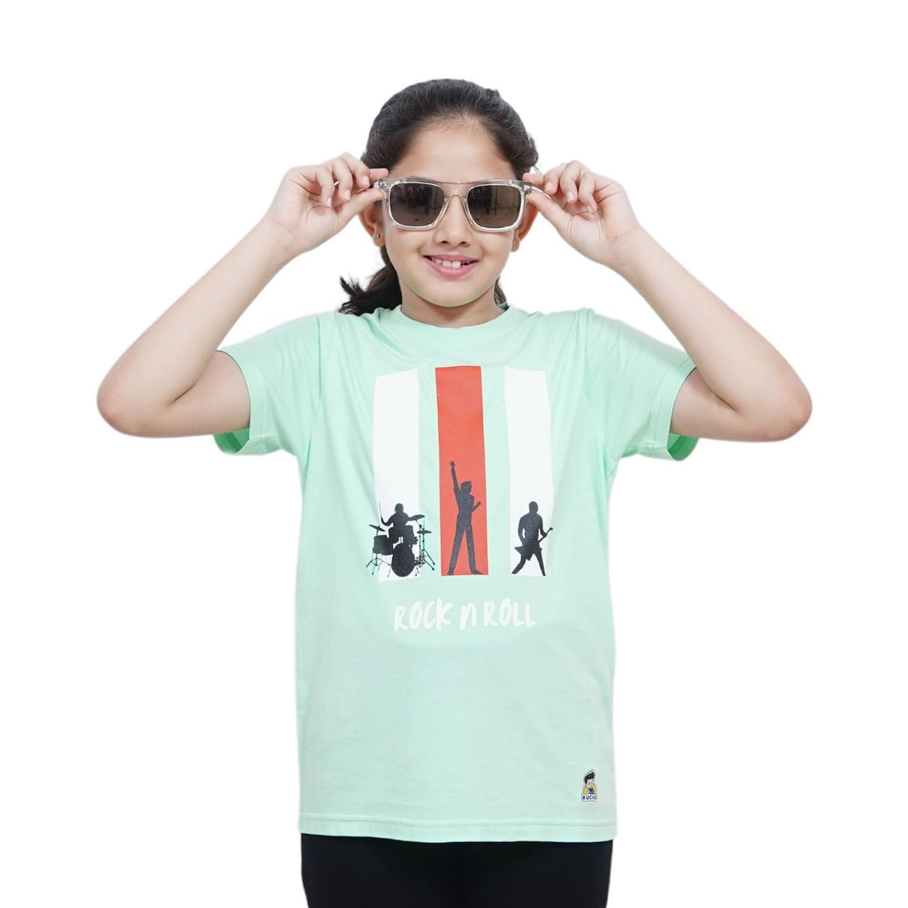 Unisex Kids’ T-Shirt  – Lime Green Rock...