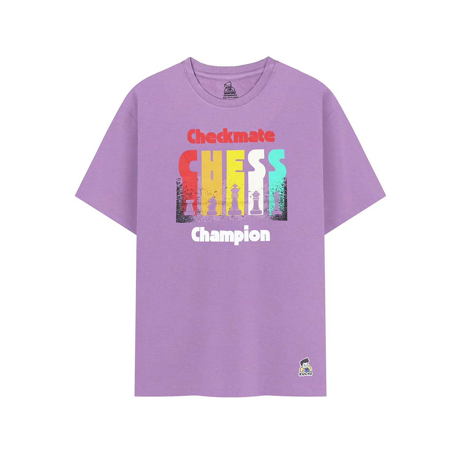 Unisex Kids’ T-Shirt | Light Green Checkmate Digital Print | Soft Cotton-Modal Blend | Stylish, Breathable & Durable Everyday Wear for Boys & Girls