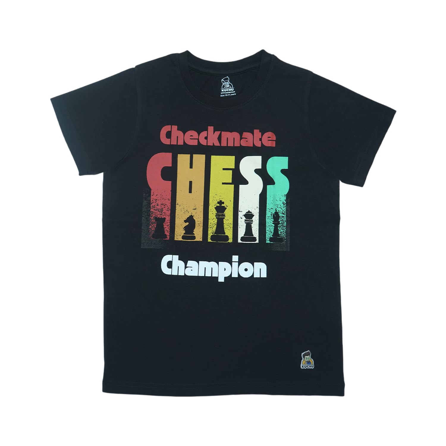 Unisex Kids’ T-Shirt | Light Green Checkmate Digital Print | Soft Cotton-Modal Blend | Stylish, Breathable & Durable Everyday Wear for Boys & Girls