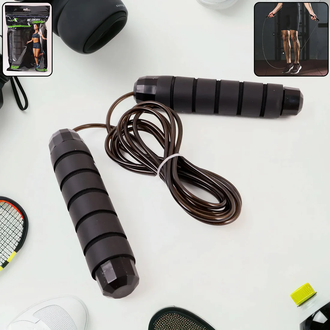 High-Speed Skipping Rope with Foam Padde...