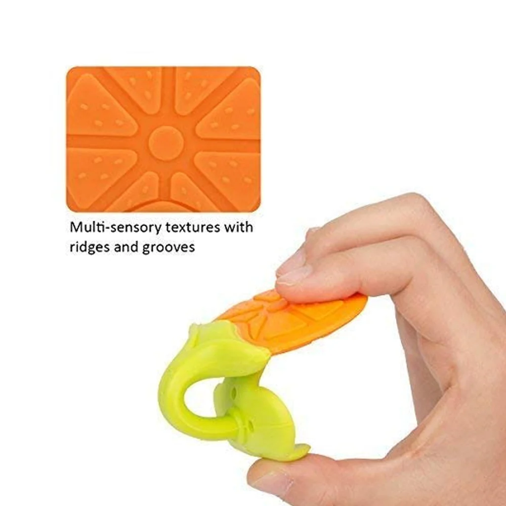 Silicone Fruit Shape Teether Toy for Babies Toddlers