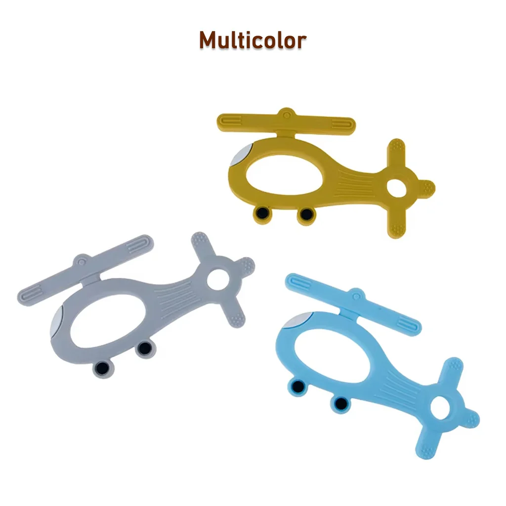 Silicone helicopter baby teether soft safe soothing gum relief