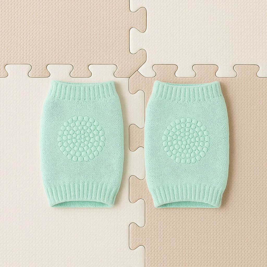 Mint Green Toddler Wool Knit Leg Warmer Knee Guard