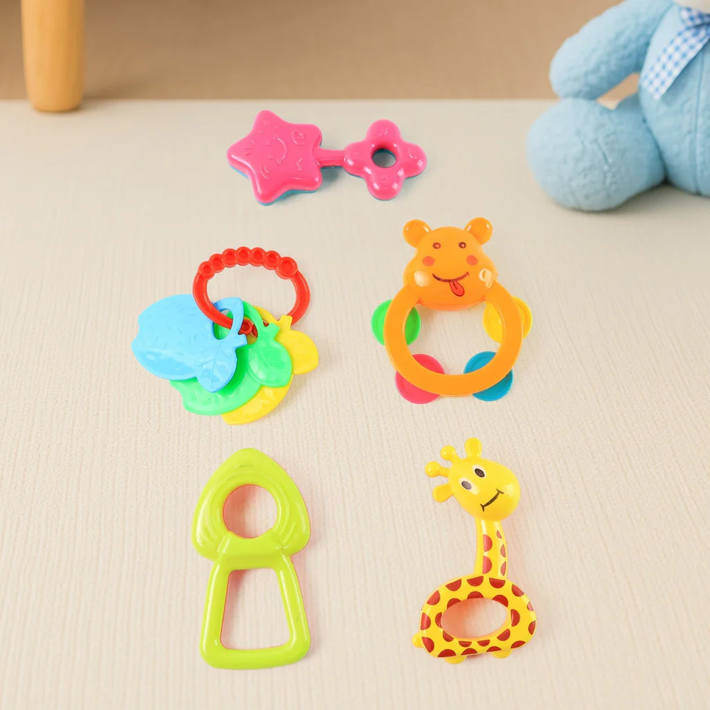 Plastic Baby Rattle Toys 5 Pcs Set