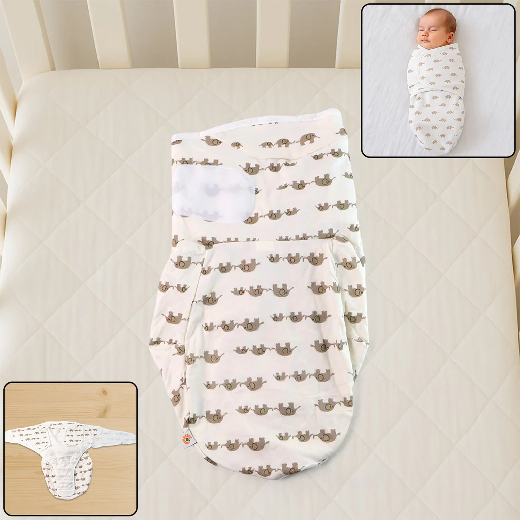 Soft Cotton Adjustable Baby Swaddle Wrap...