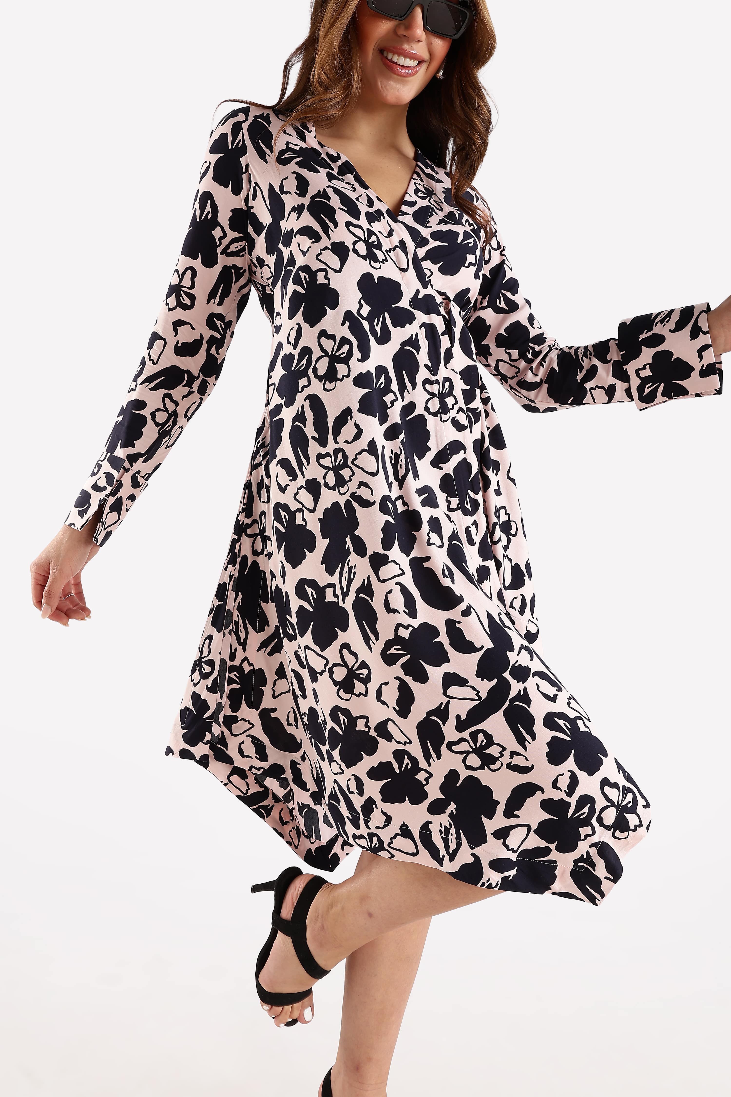 RAYON PRINTED DRESS