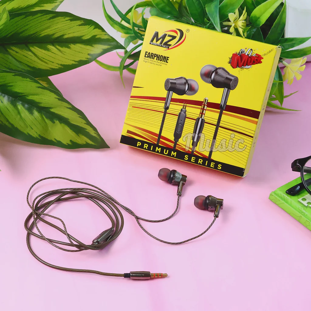 Premium Wired Earphones with Mic - (1 Pc...