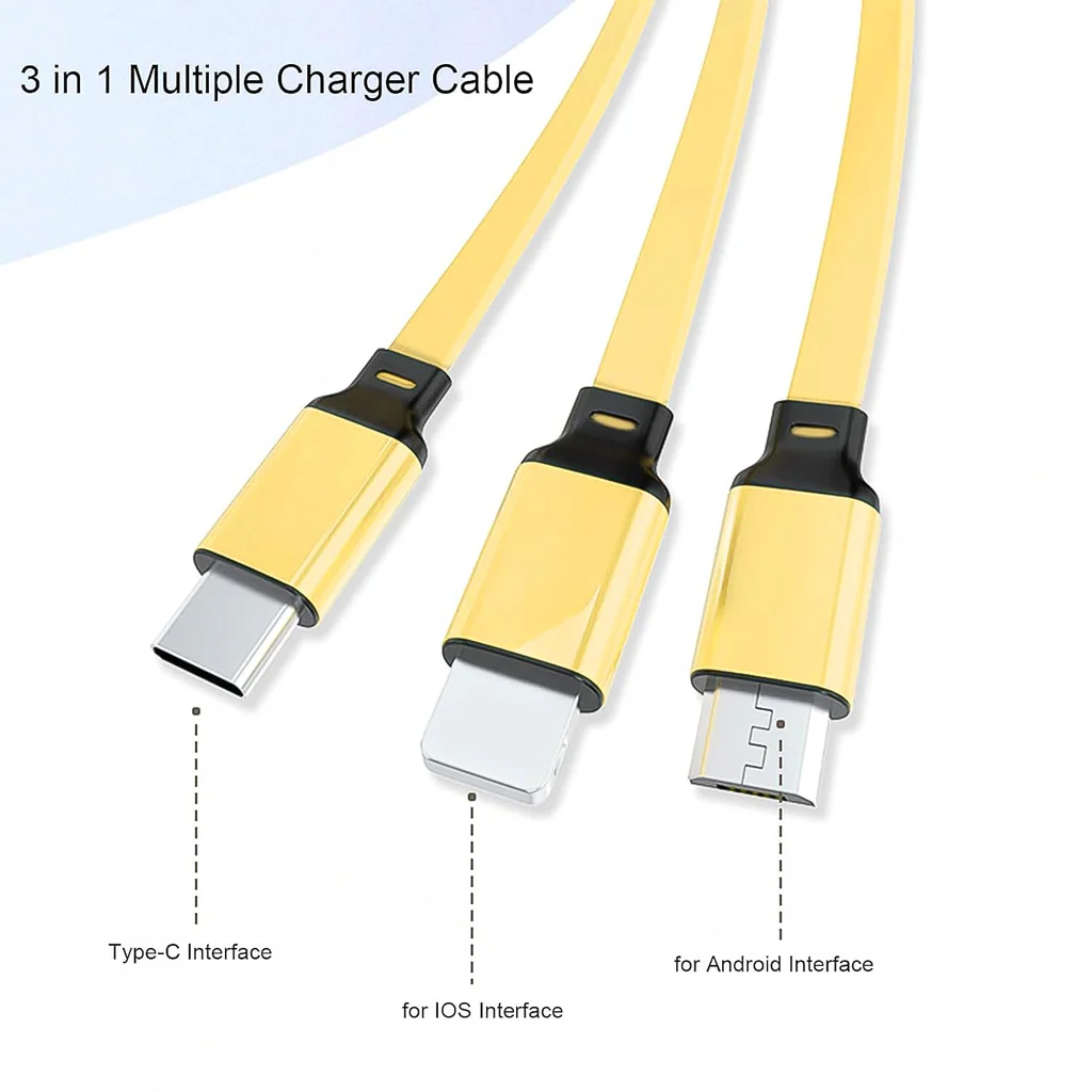 3 in 1 Retractable Charging Cable for Mobile Devices