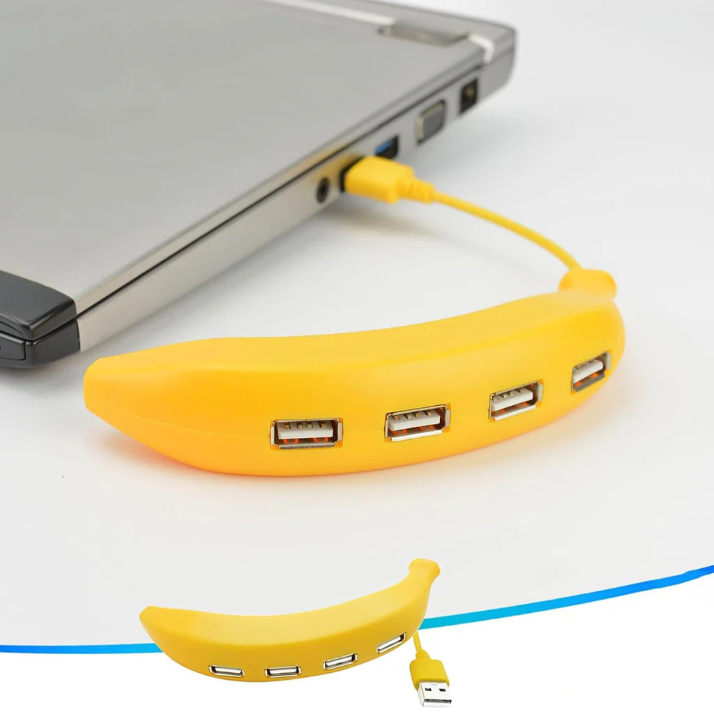 Banana Shape USB Hub, 2.0 Hub USB Splitt...