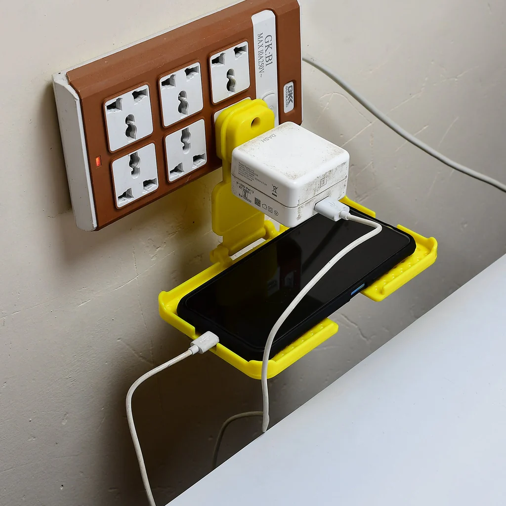 Multi-Purpose Yellow Wall Holder Stand f...