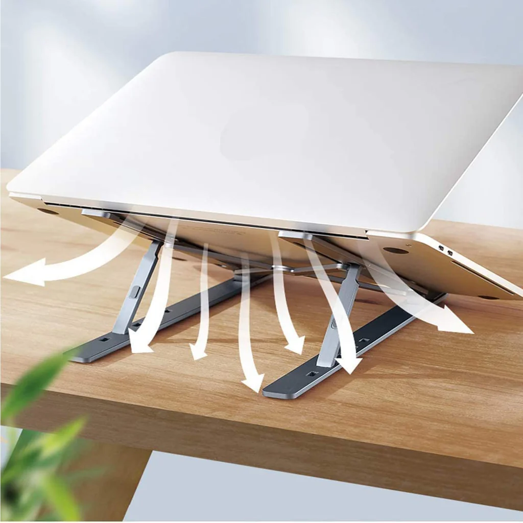 Metal Portable Laptop Stand – 6-Angle Ad...