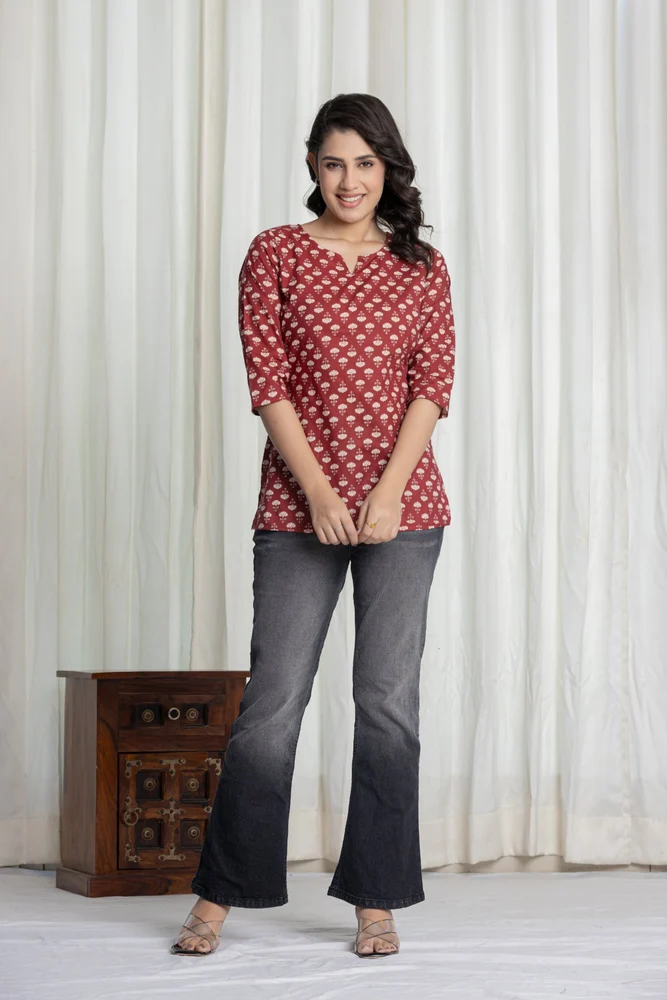 Ladies Cotton Short Kurti