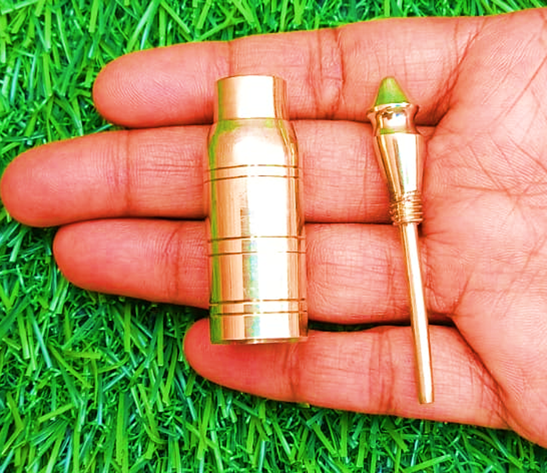 Brass Surmedani With Funnel/Kuppi And Su...