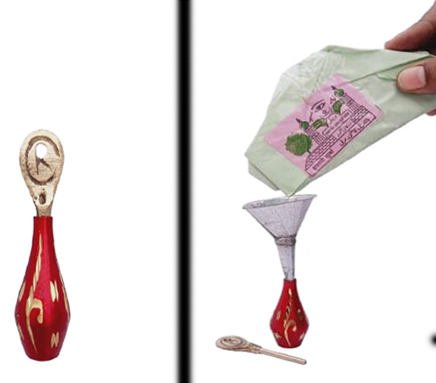 Brass Surmedani With Funnel/Kuppi And Su...