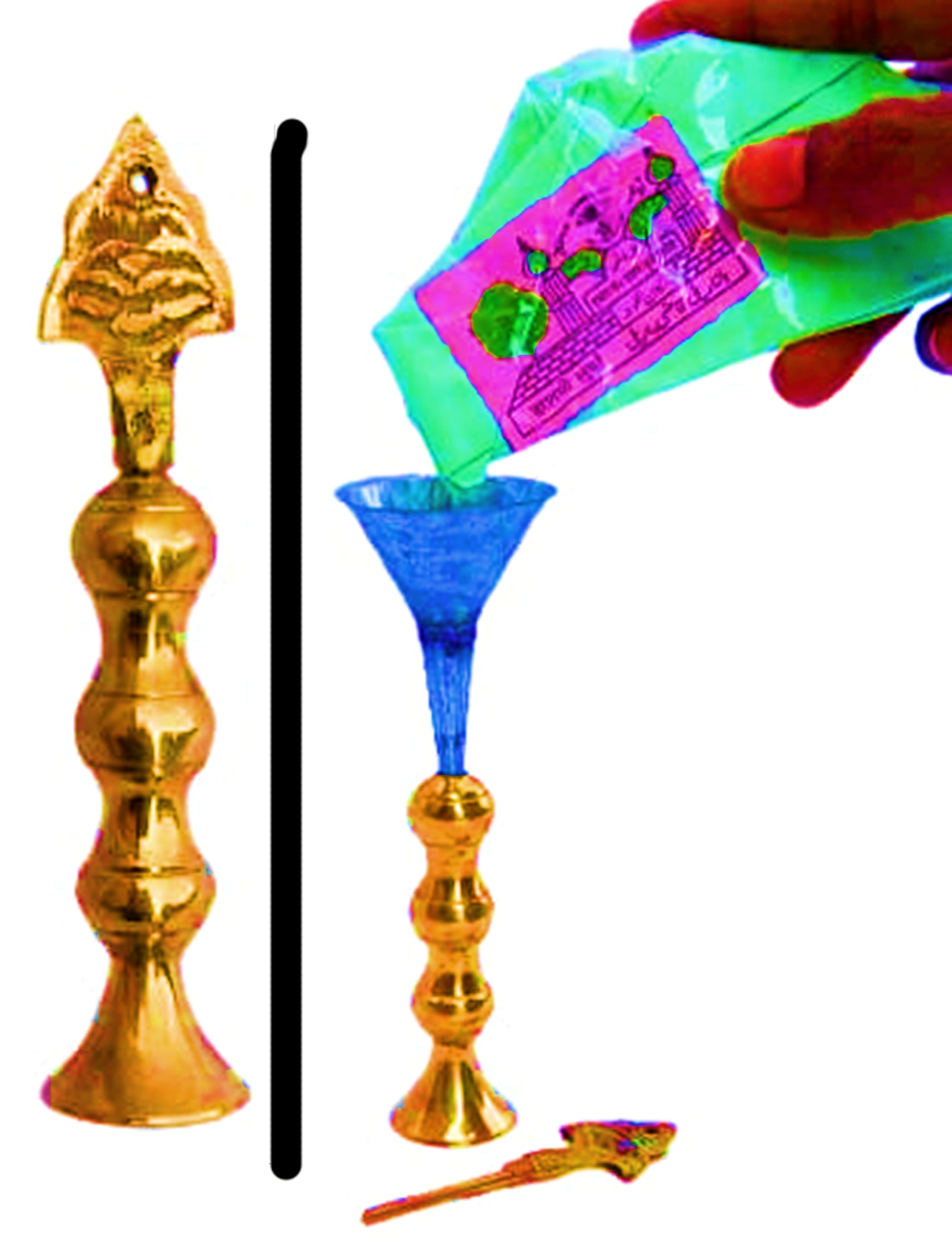 Brass Surmedani With Funnel/Kuppi And Su...