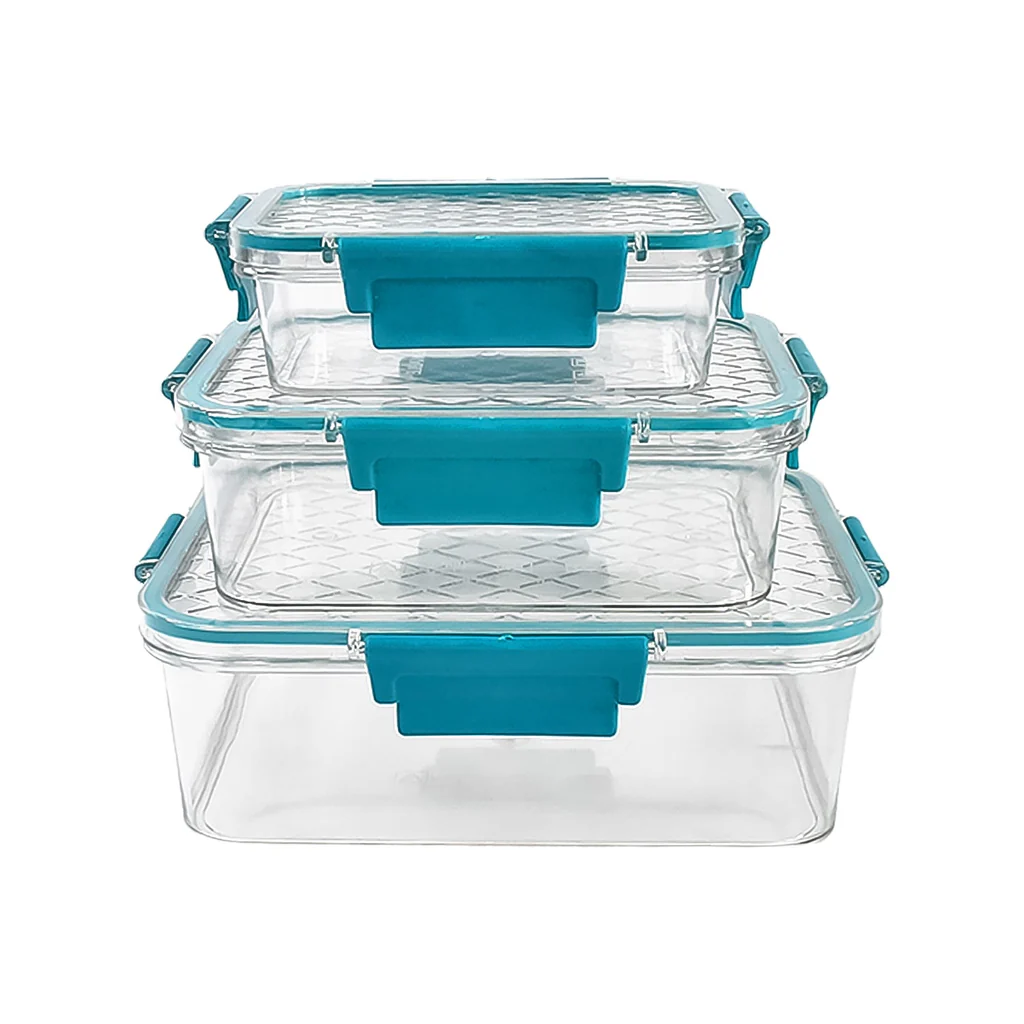 Multipurpose Plastic Containers / Lunch Boxes (3 Pcs Set / 1500, 750, 350 ML Approx)