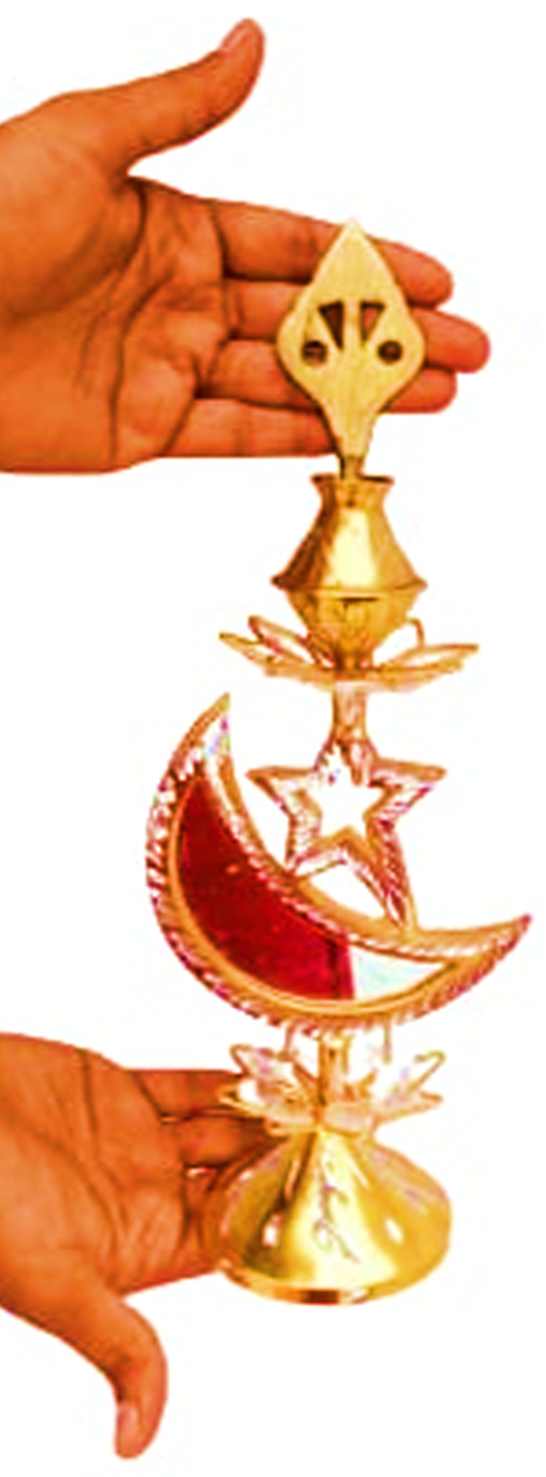 Mii Art Brass Surmedani With Funnel/Kuppi And Surma Use In Eye's Makeup [Size-30-cm] Pack of - 1 Funnel, 2 Surma Packed, 1 Brass Surmedani