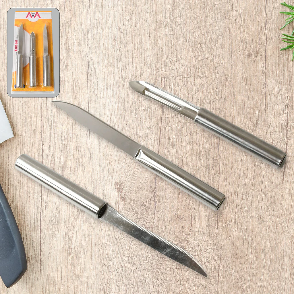 Stainless Steel Multipurpose Sharp Cutting Knife with Non-Slip Handle for Fruit, Meat and Vegetable Chopping