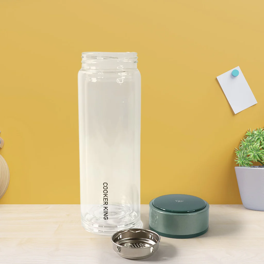 Double Wall Glass Infuser Tea Mug