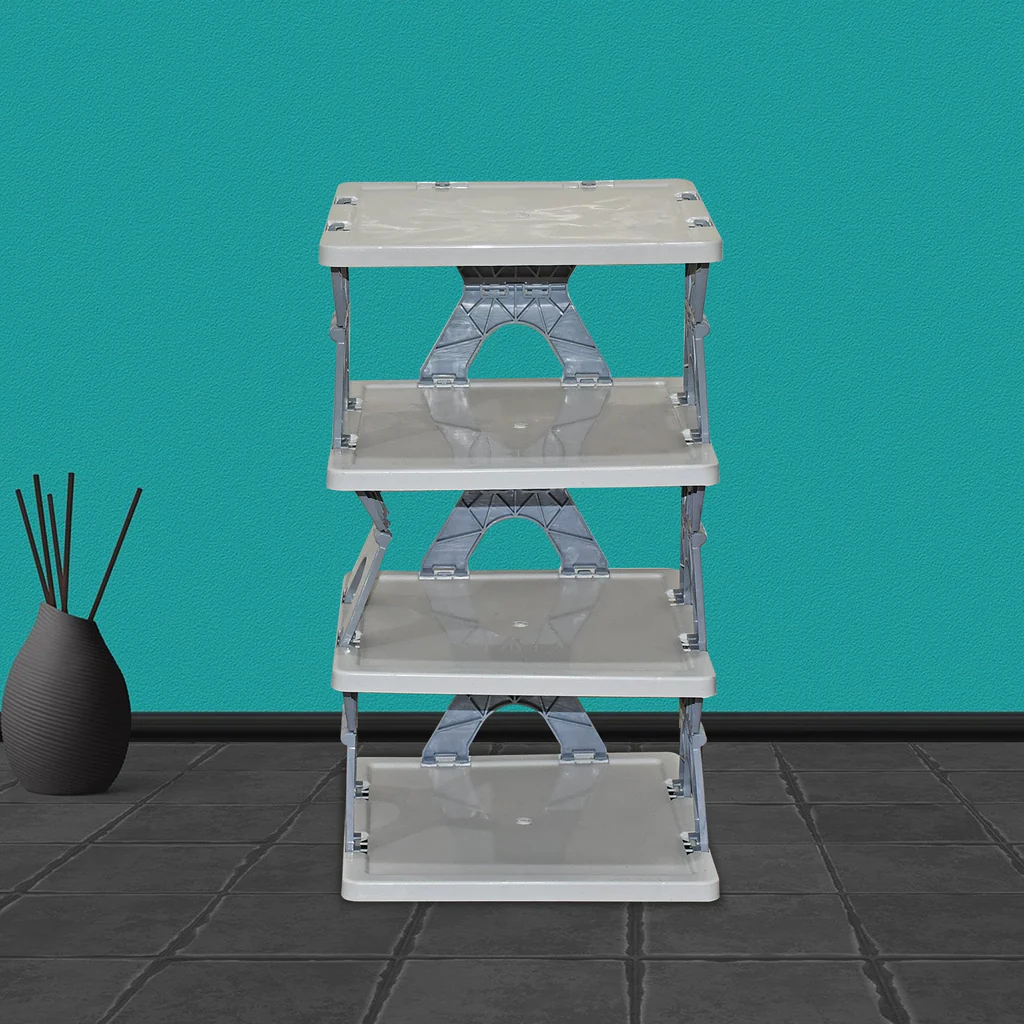 Foldable Shoe Rack (1 Pc, 4 Layers): Spa...