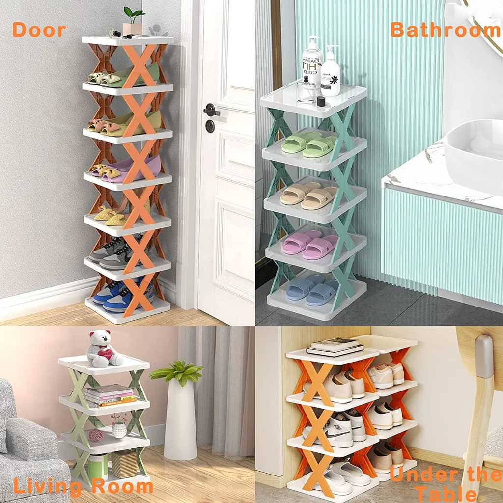 6 Layer Foldable Shoe Rack, Portable Sto...