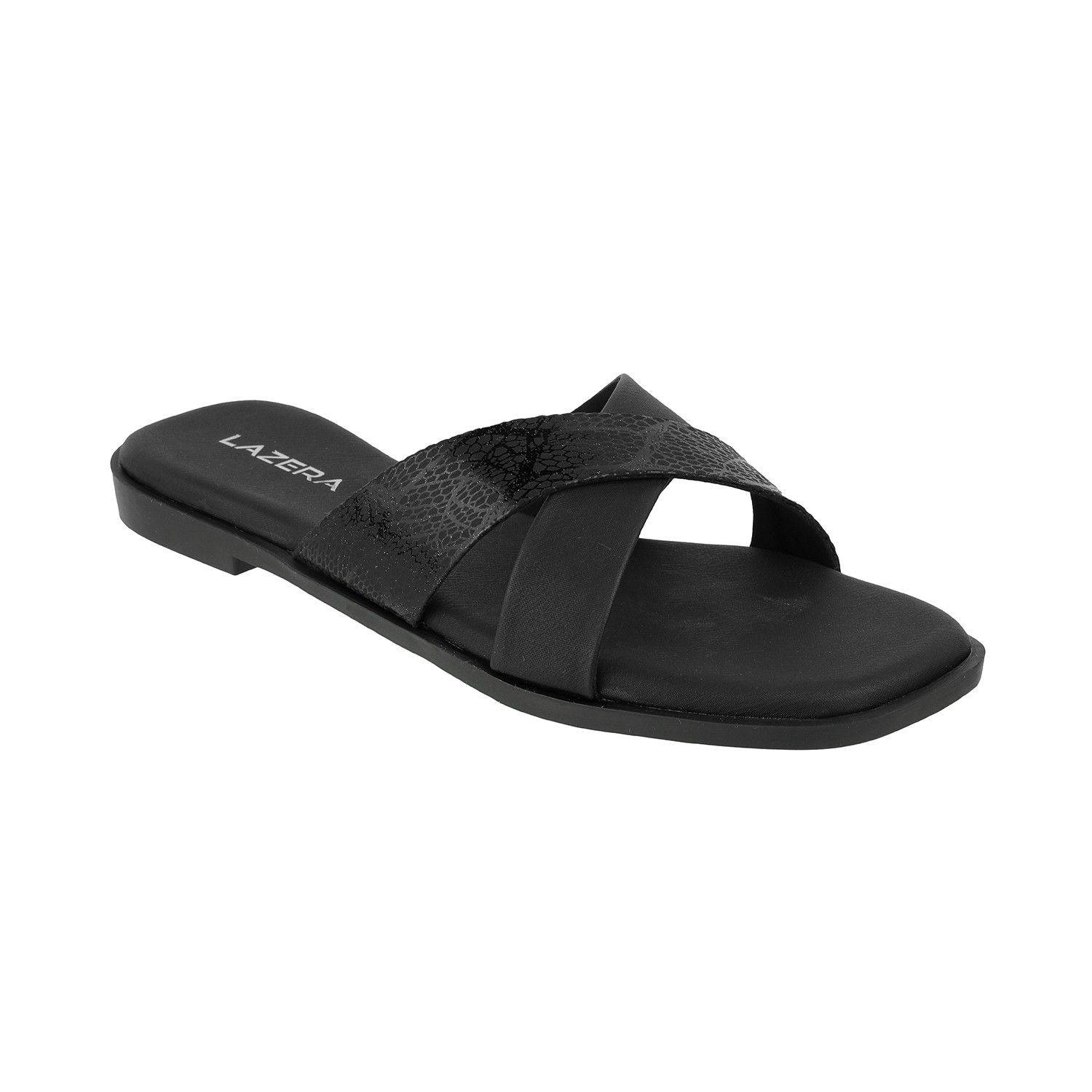 Women’s Comfort Cross-Strap Mules | Vegan Leather Slip-Ons | Cushioned Footbed