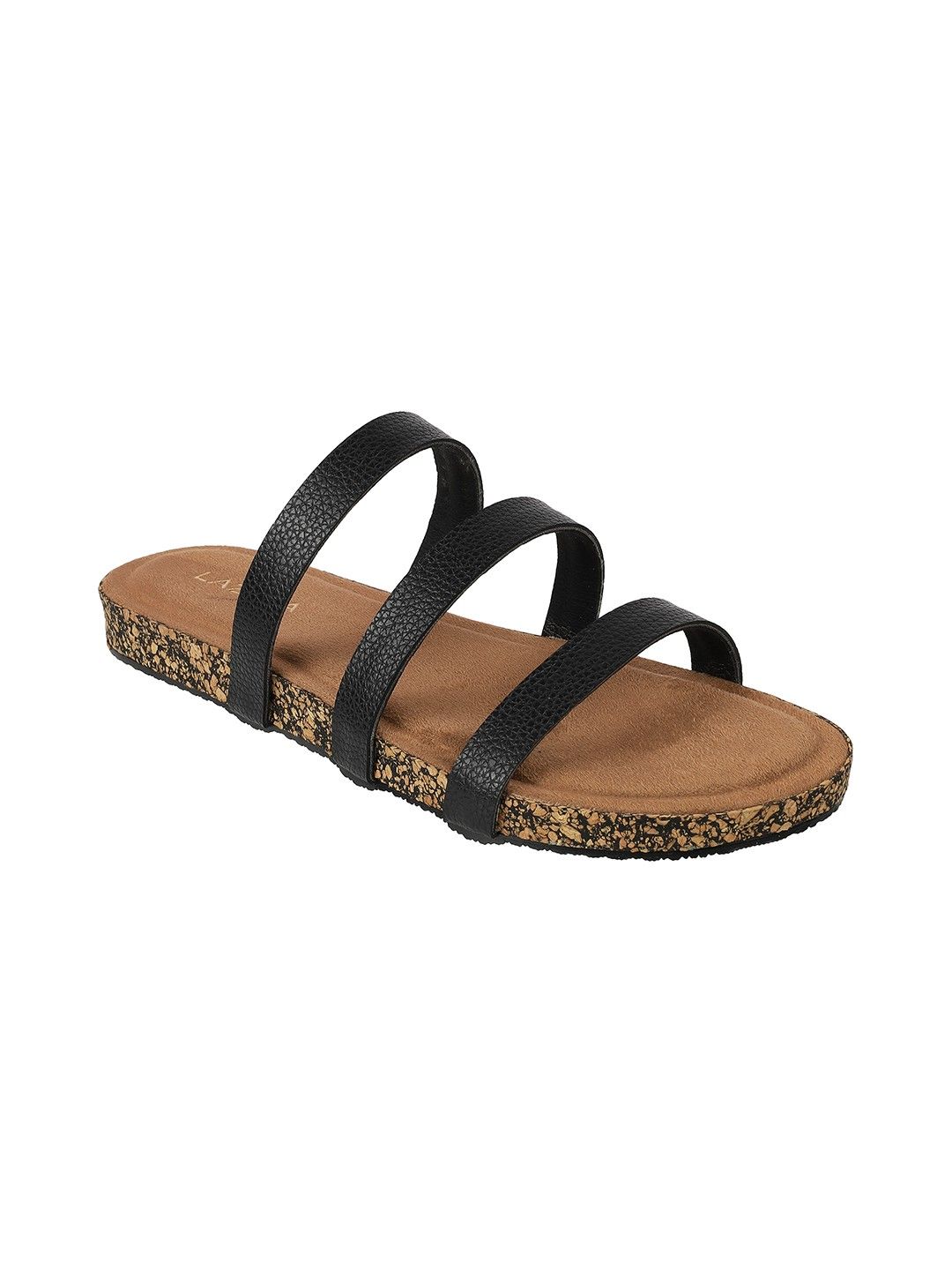 Women’s Triple Strap Slides | Mule Sandals with Contoured Footbed | Everyday Wear