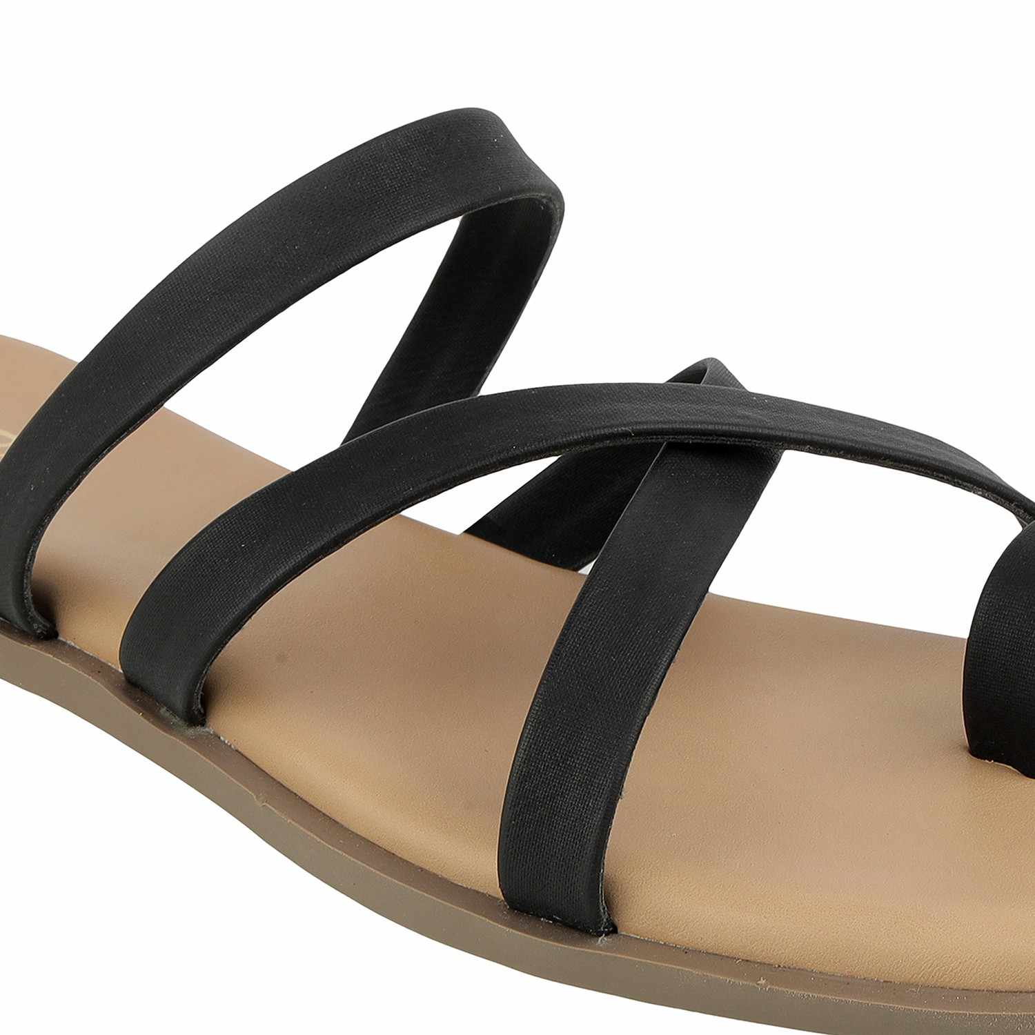 Women’s Minimal Slip-On Flats | Thin Strap Slides with Toe Loop | Casual Wear