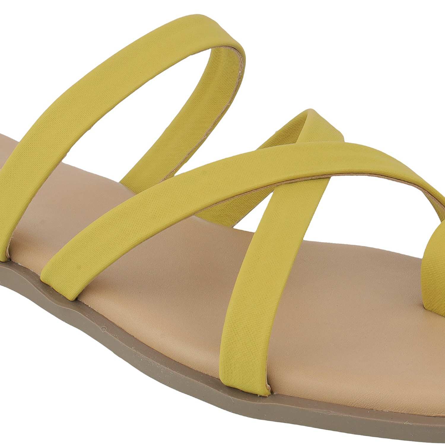 Women’s Minimal Slip-On Flats | Thin Strap Slides with Toe Loop | Casual Wear