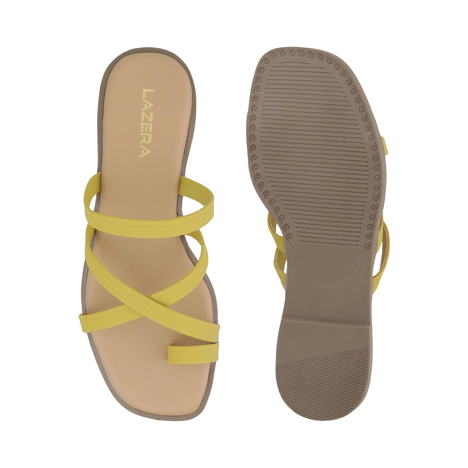 Women’s Minimal Slip-On Flats | Thin Strap Slides with Toe Loop | Casual Wear