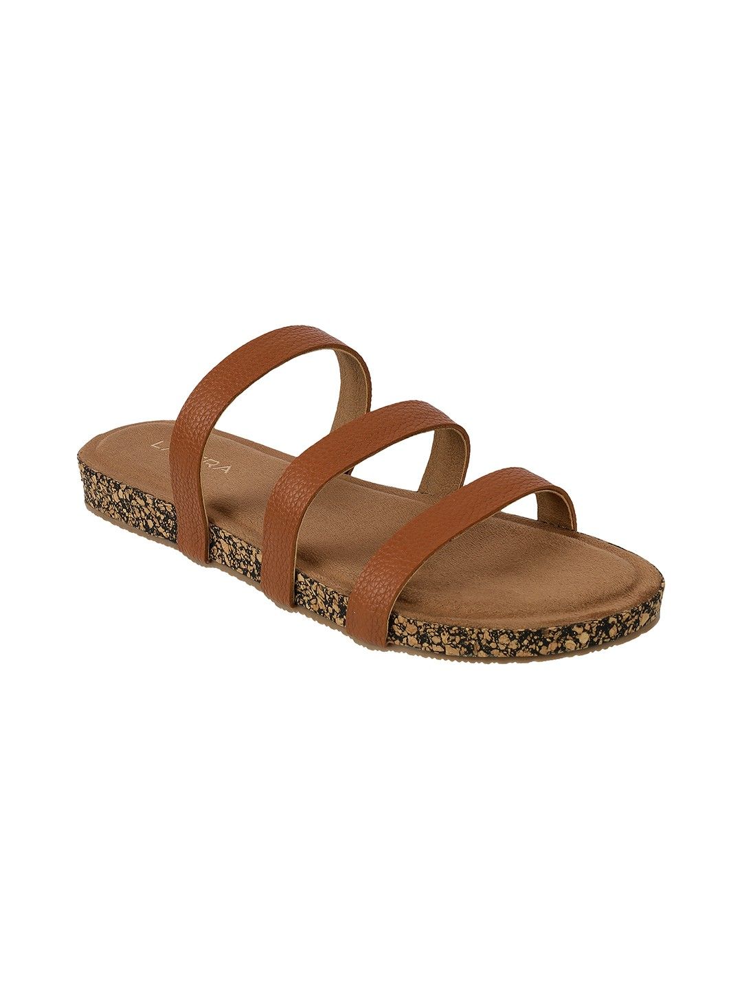 Women’s Triple Strap Slides | Mule Sandals with Contoured Footbed | Everyday Wear
