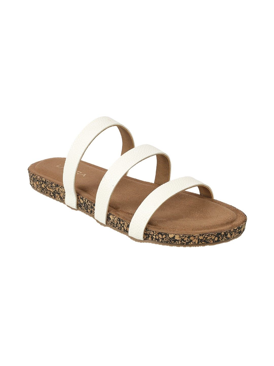 Women’s Triple Strap Slides | Mule Sandals with Contoured Footbed | Everyday Wear