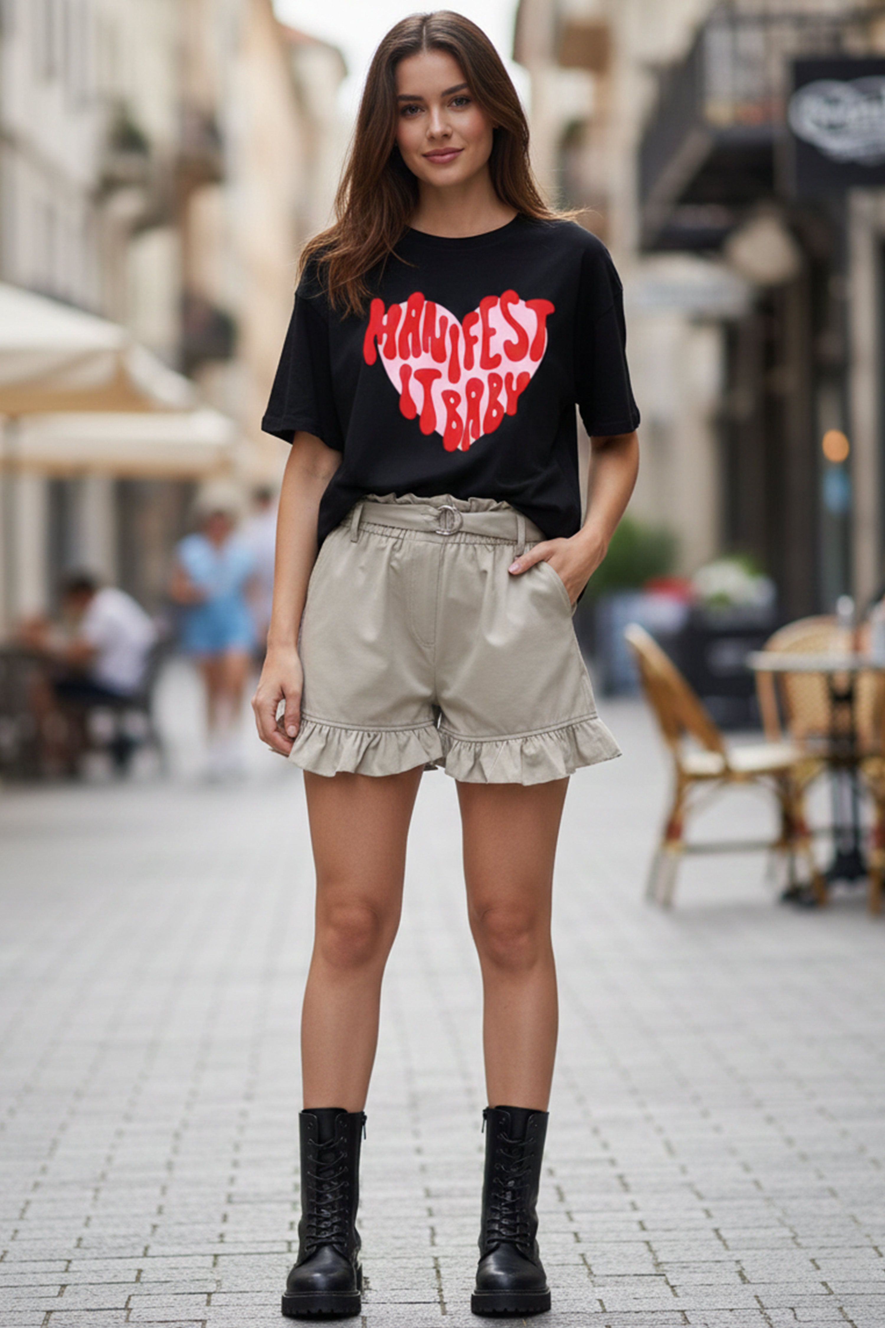 MENIFEST GRAPHIC PRINTED OVERSIZED T-SHIRT