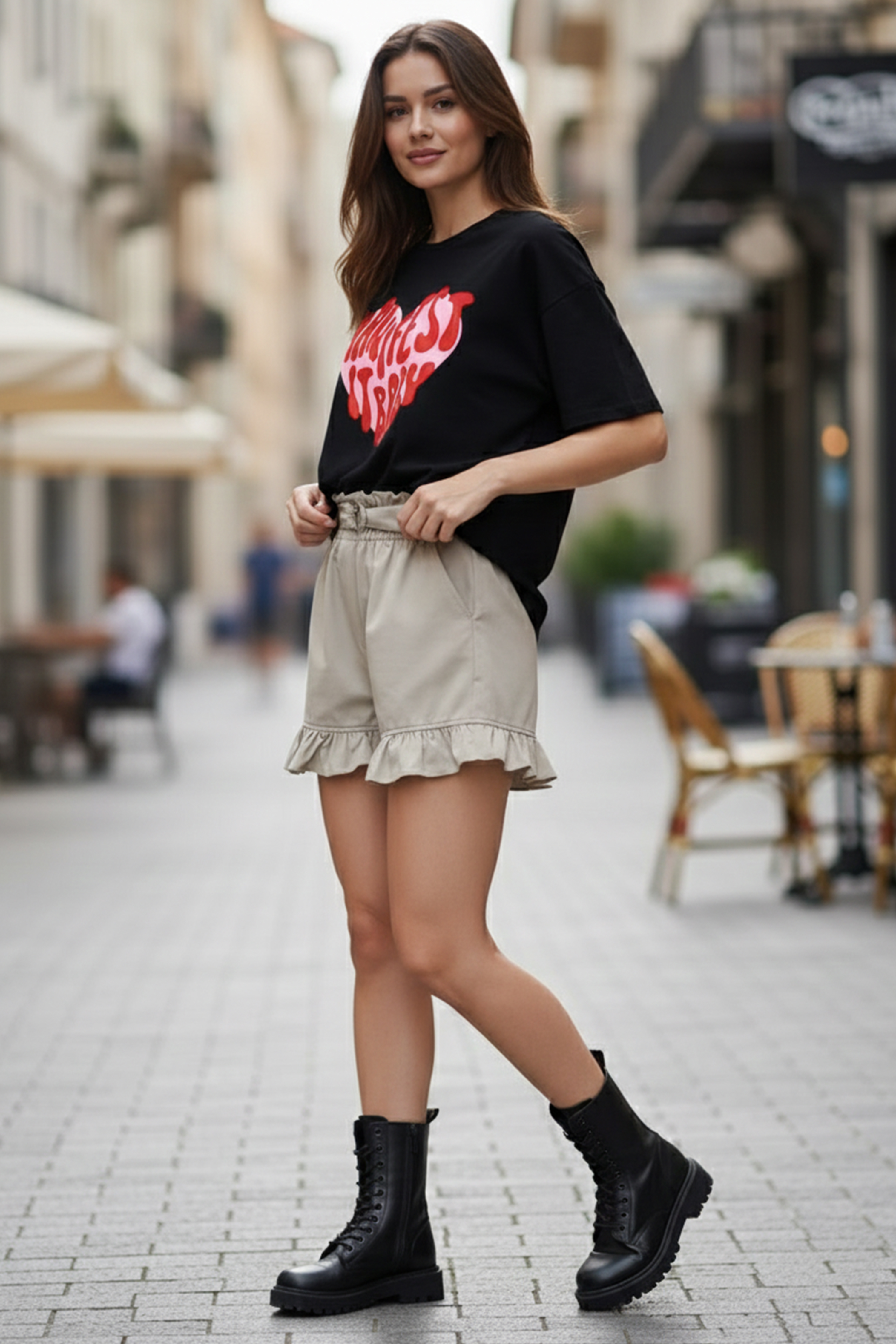 MENIFEST GRAPHIC PRINTED OVERSIZED T-SHIRT